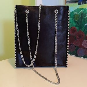 NWOT Zara Silver Stud Ball Tote